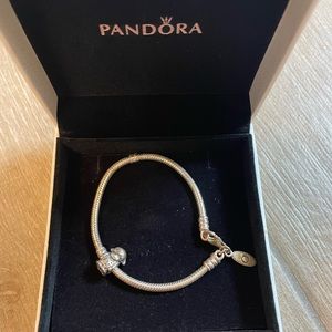 Pandora charm bracelet with little girl charm